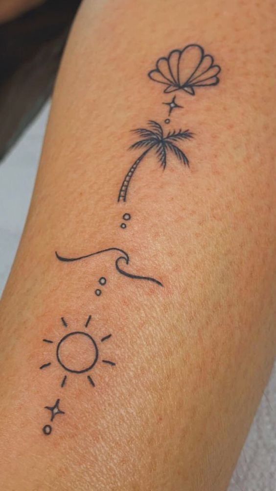 small beach tattoo ideas 0048