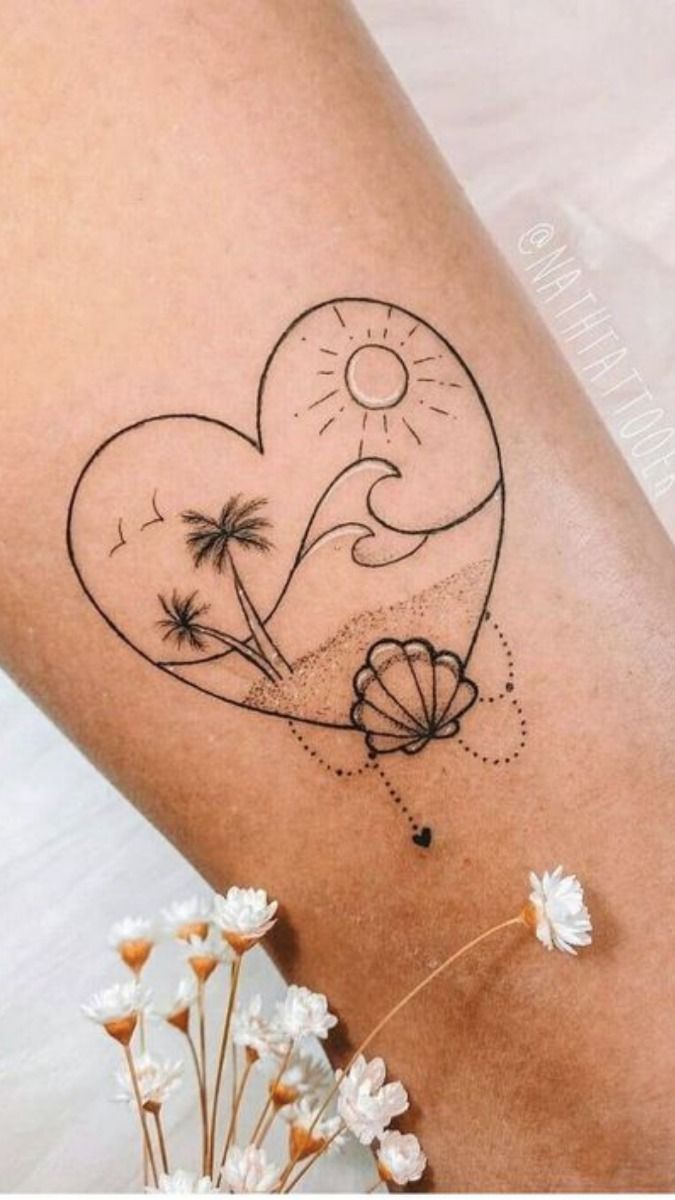 small beach tattoo ideas 0068