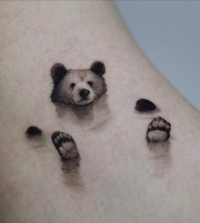 small bear tattoo 0027