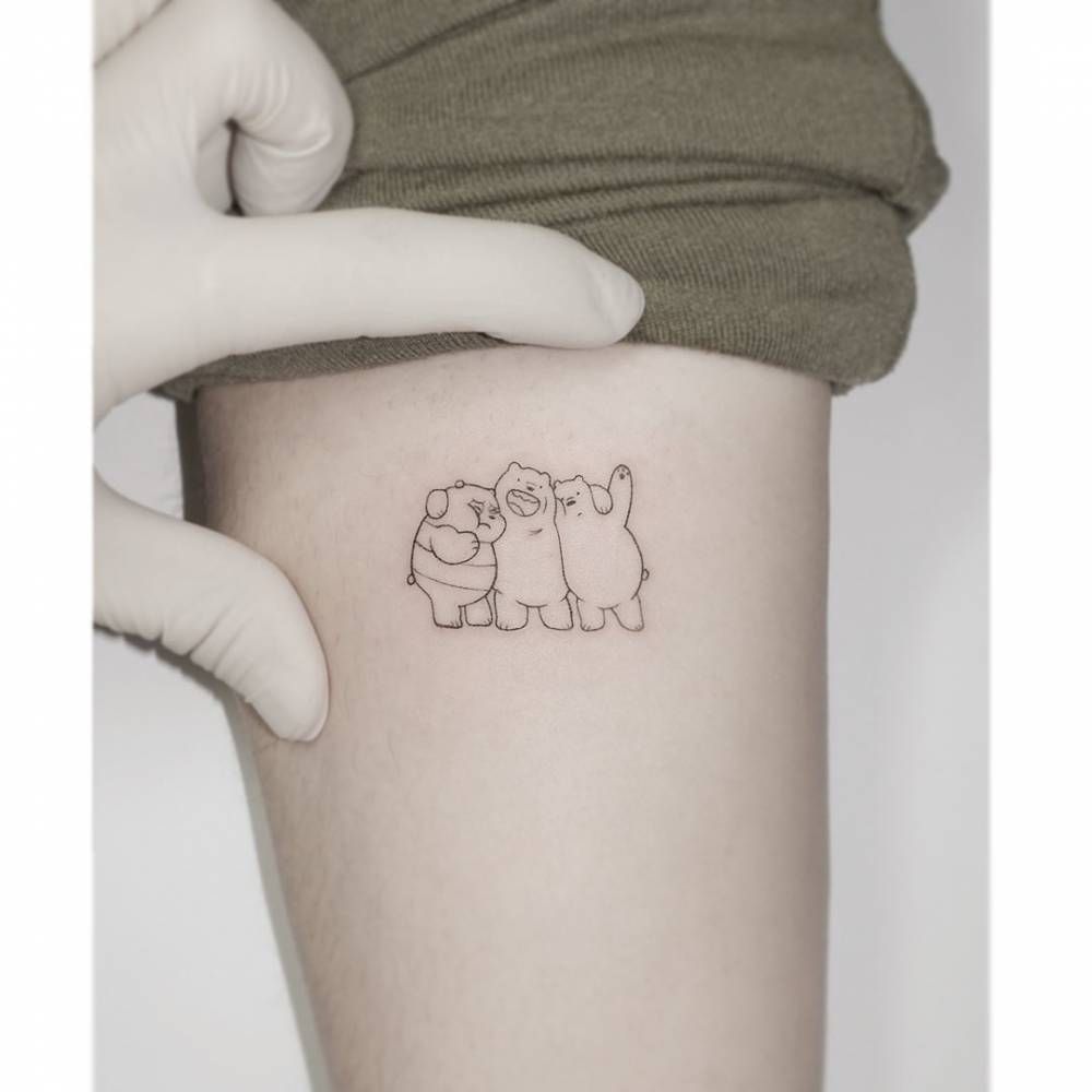 small bear tattoo 0036