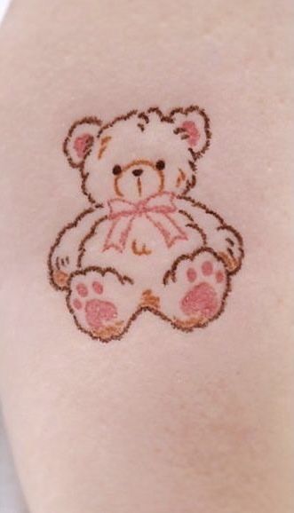 small bear tattoo 0069