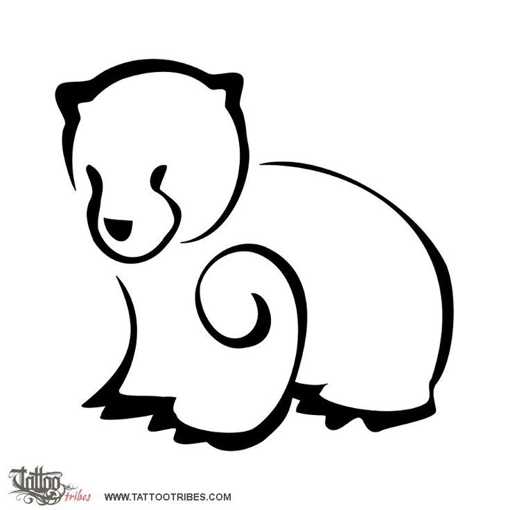 small bear tattoo 0078