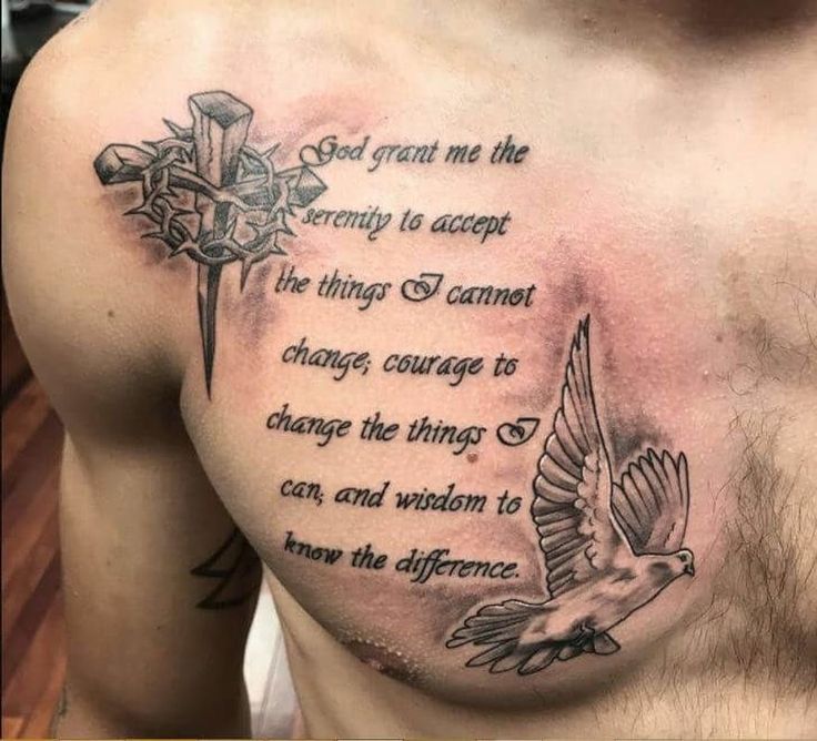 small bible verse chest tattoo ideas