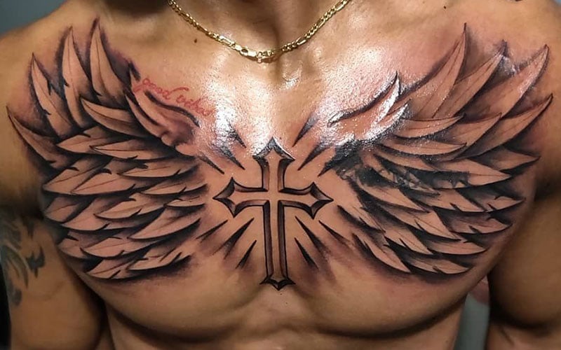 small bible verse chest tattoo 0082