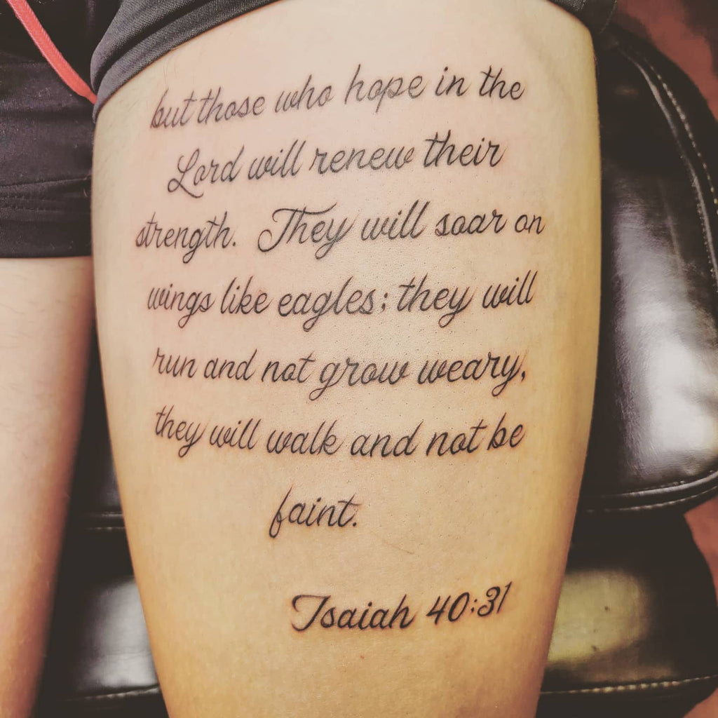 small bible verse chest tattoo 0090