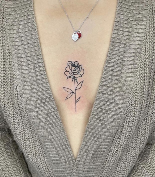 small black rose tattoo with personal meaning