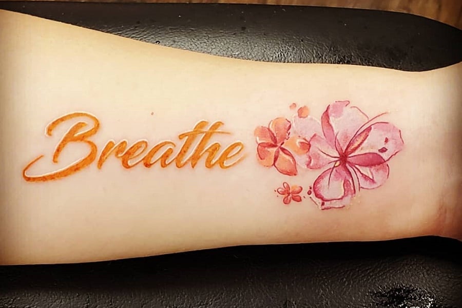 small breathe tattoo designs