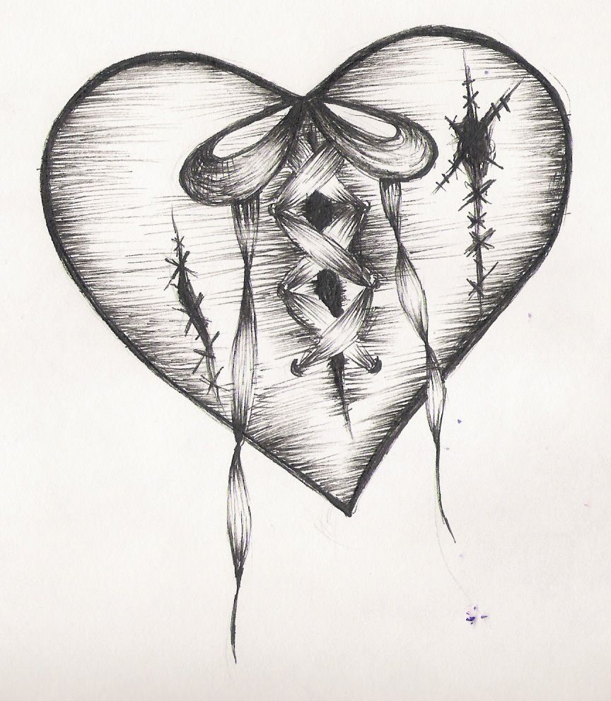 Small broken heart tattoo 0086