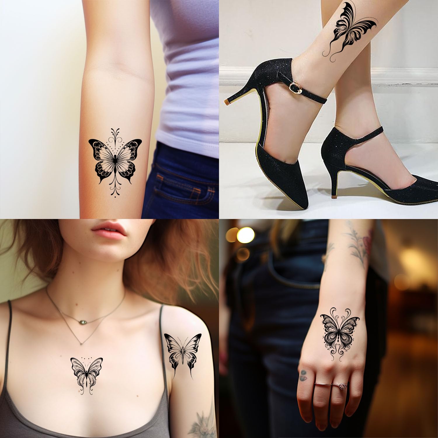 small butterfly hand tattoo 0052