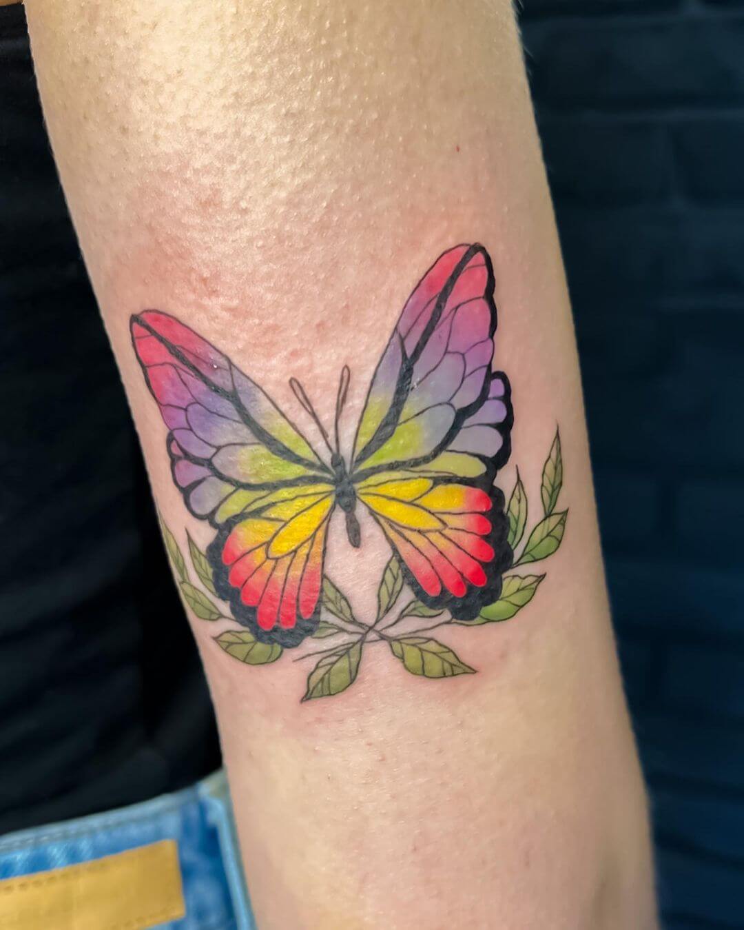 small butterfly hand tattoo 0062