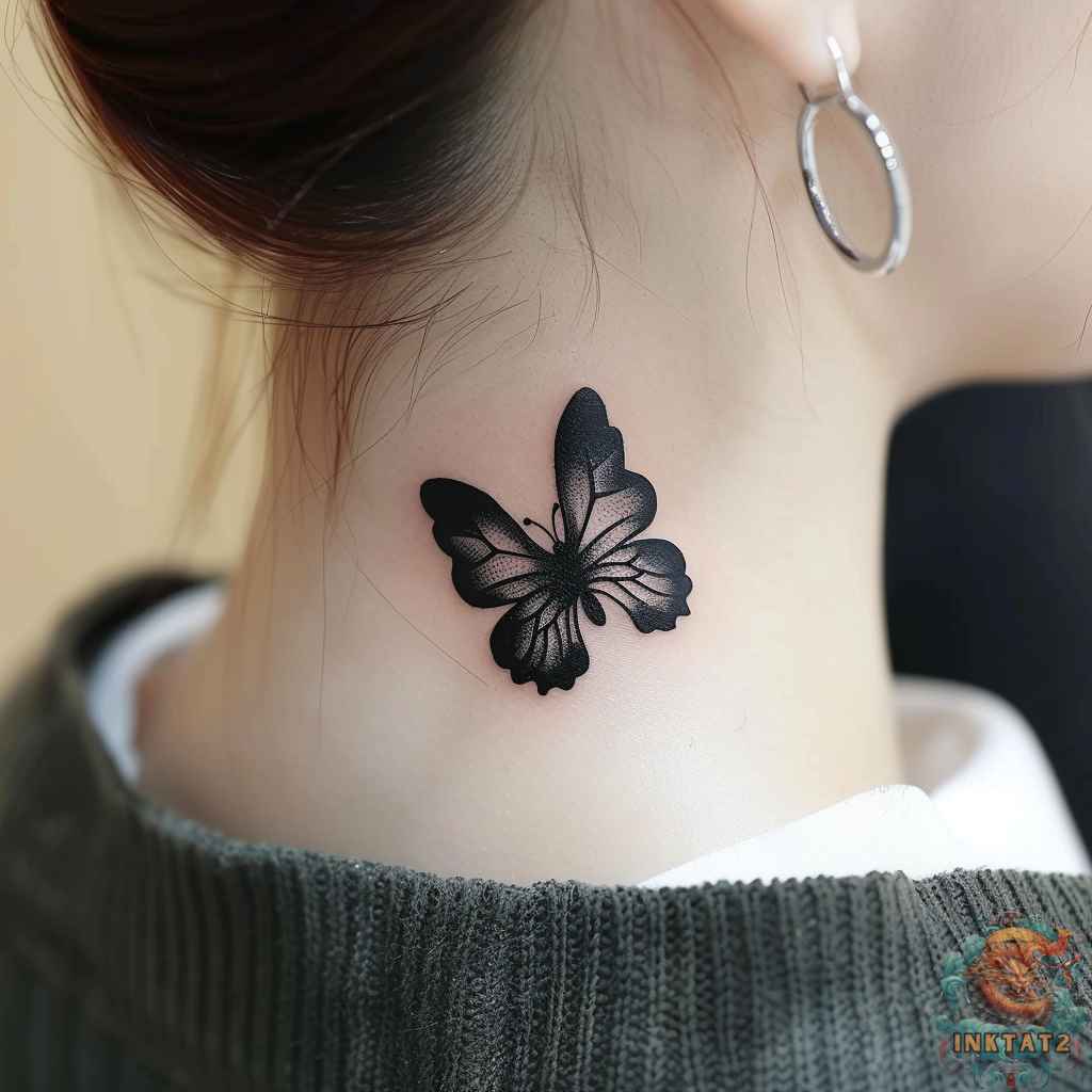 small butterfly hand tattoo 0069