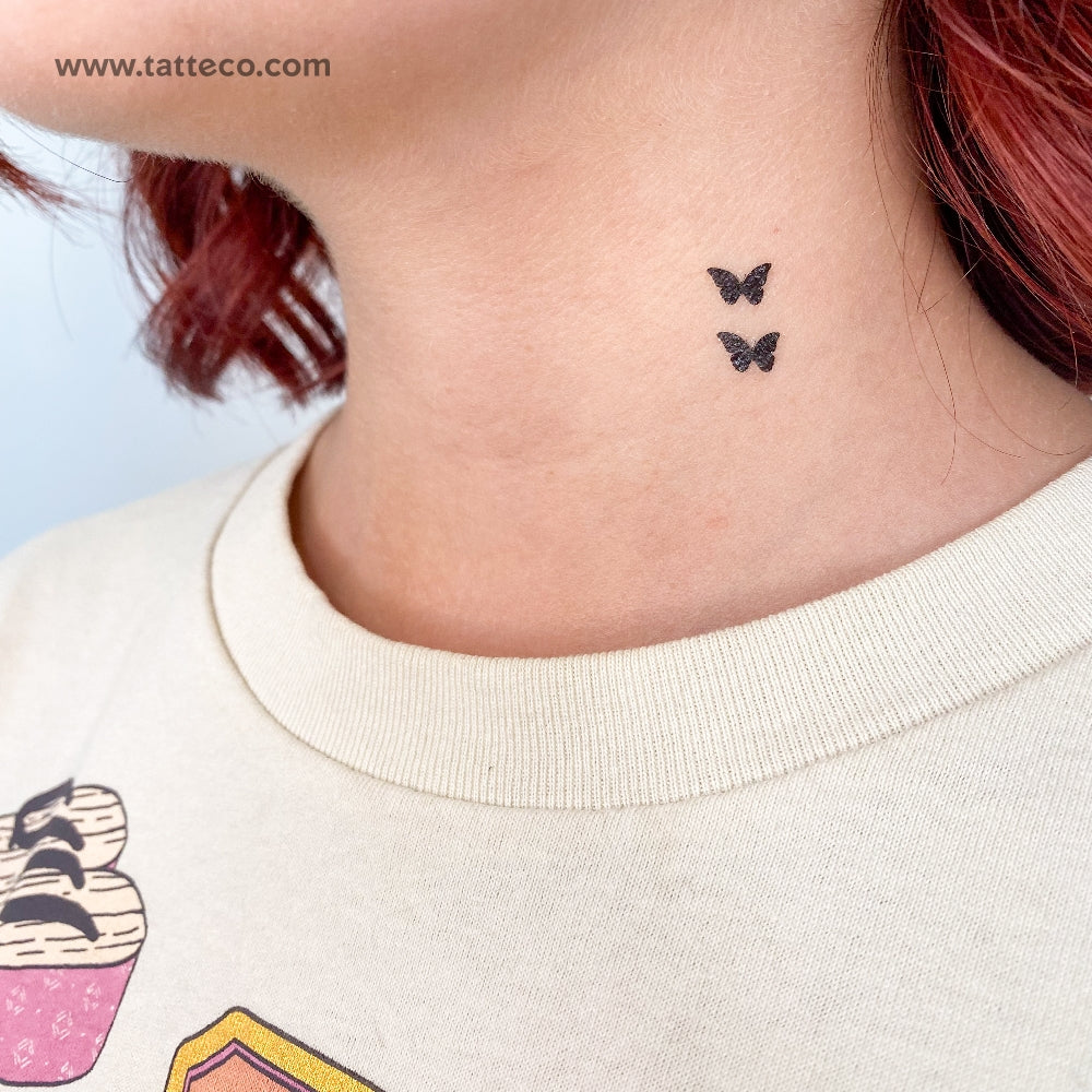 small butterfly neck tattoo meaning