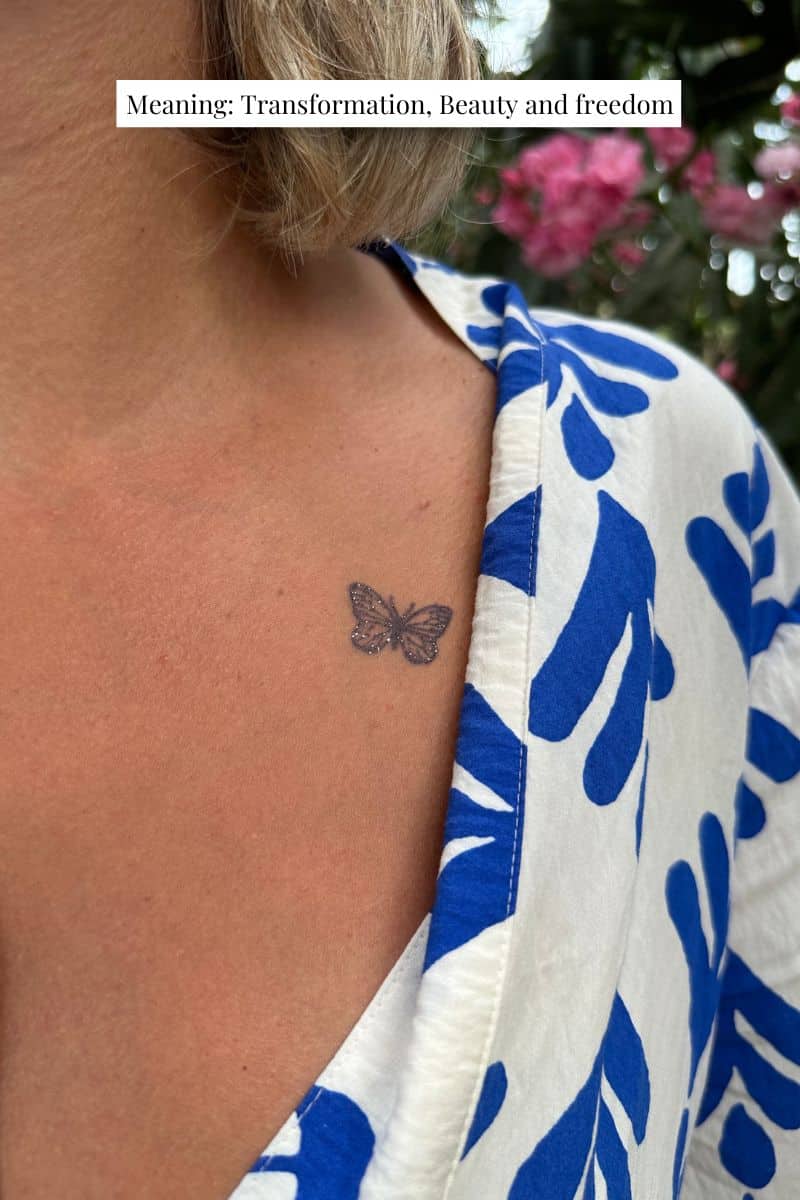 small butterfly neck tattoo 0027