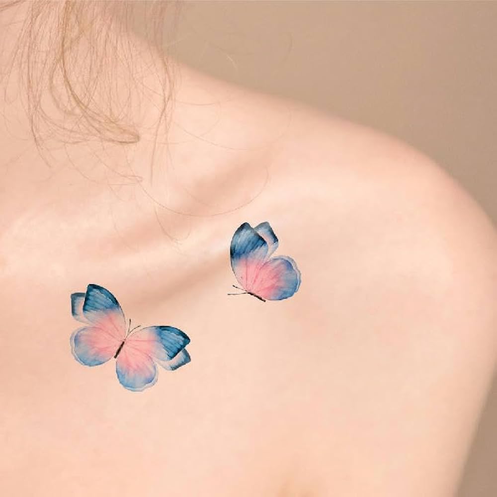 small butterfly neck tattoo 0061