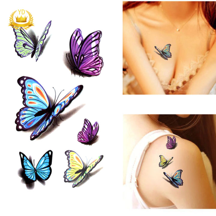 small butterfly neck tattoo 0071