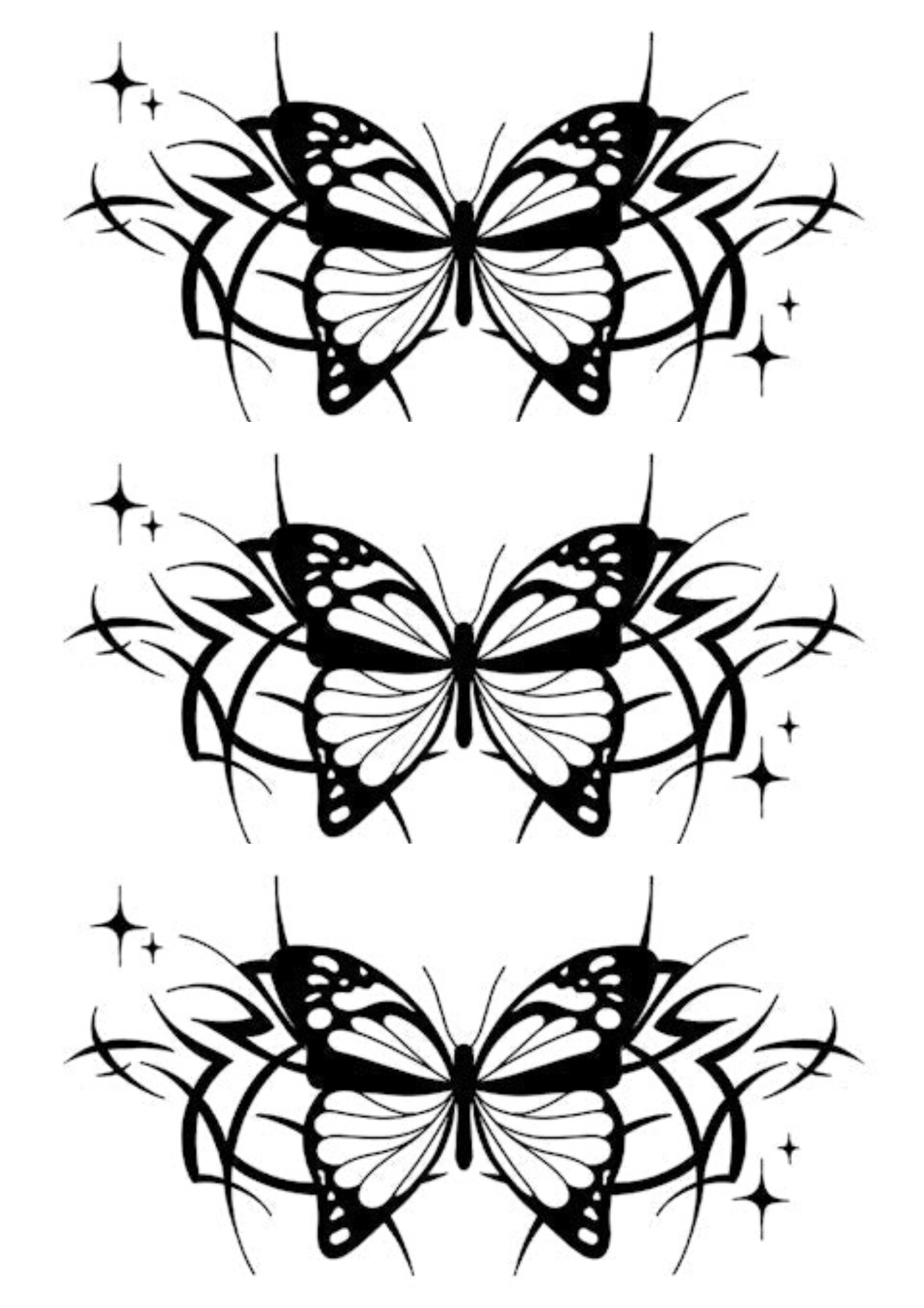 small butterfly neck tattoo 0077