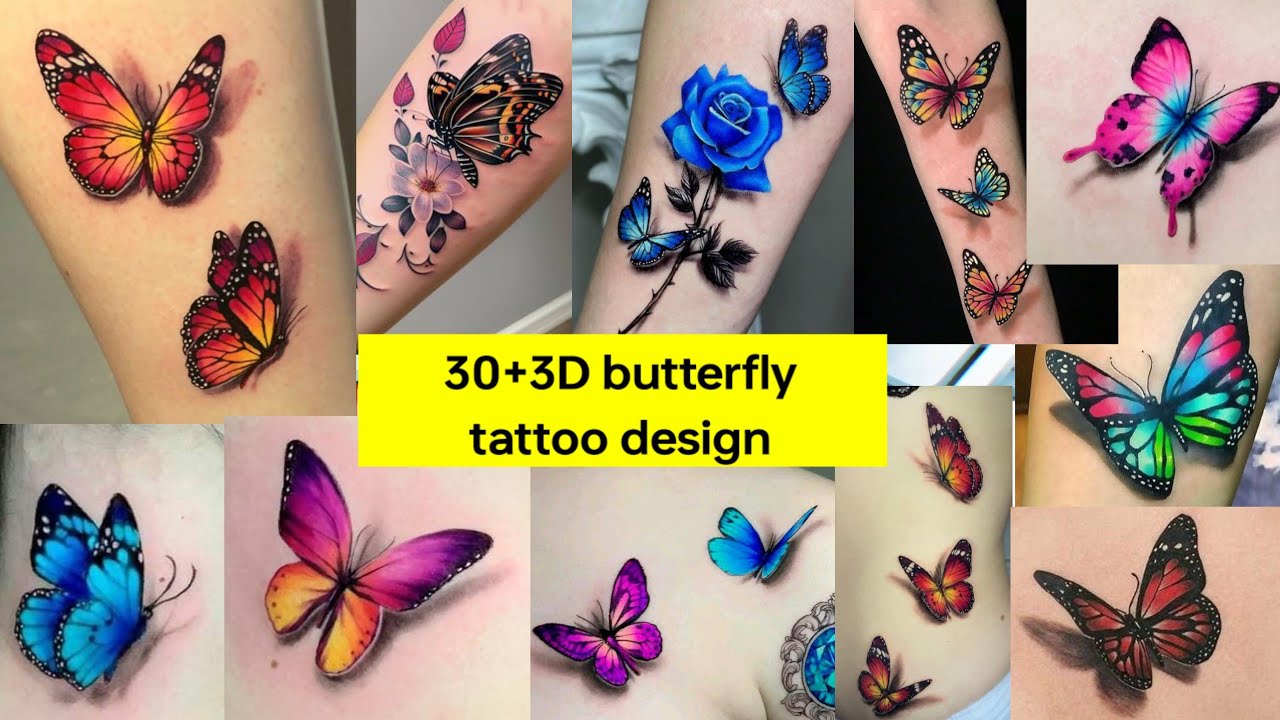 small butterfly neck tattoo 0084