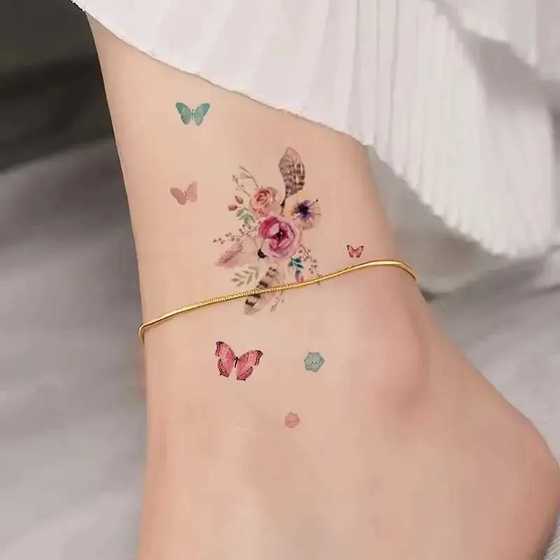 small butterfly neck tattoo 0093