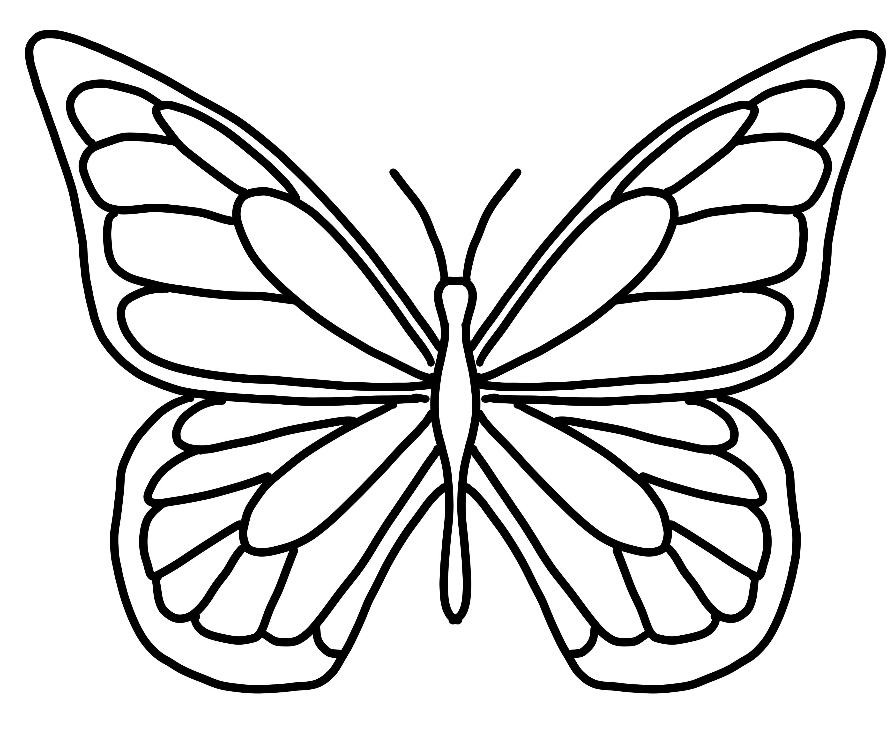 Small butterfly tattoo outline 0011