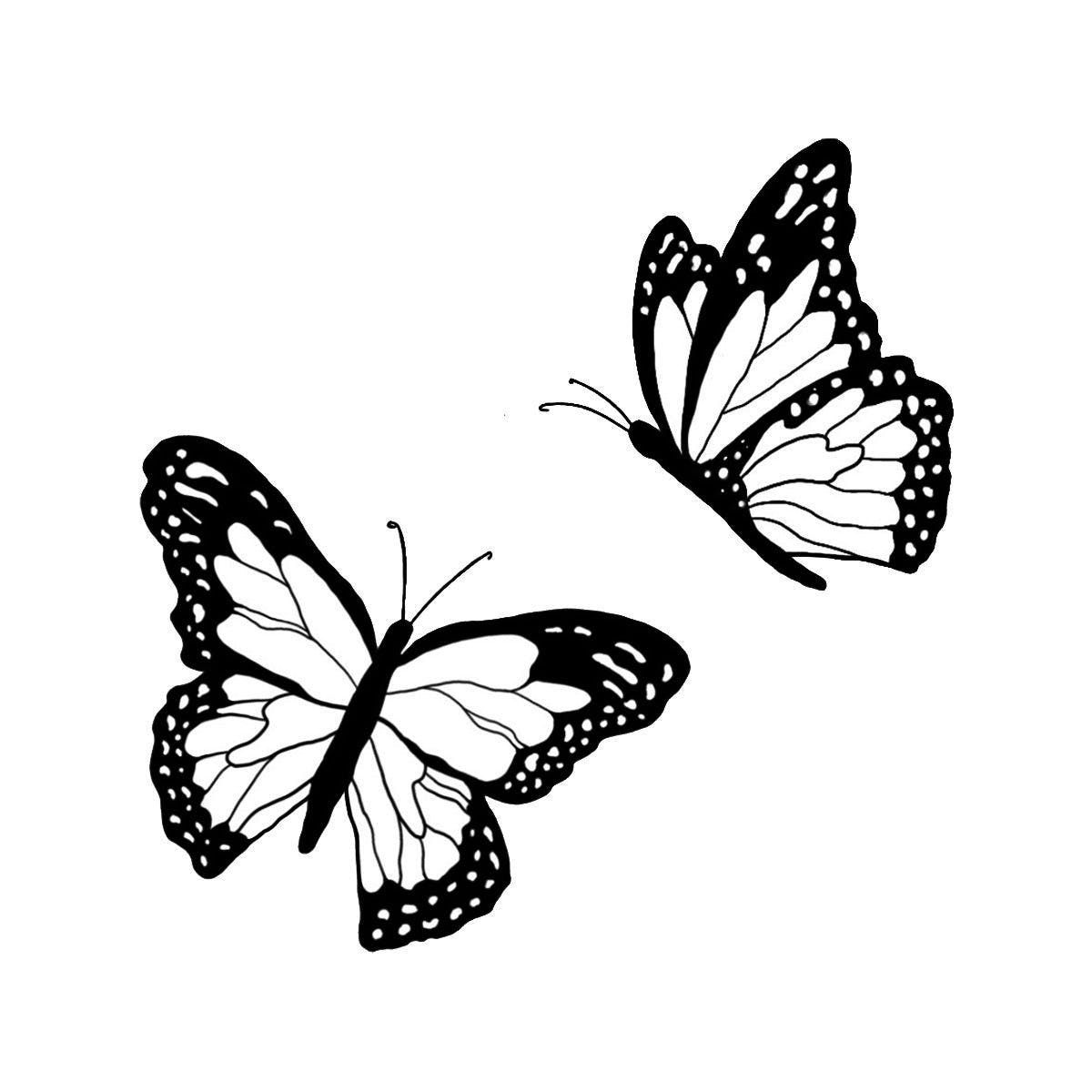 Small butterfly tattoo outline 0033