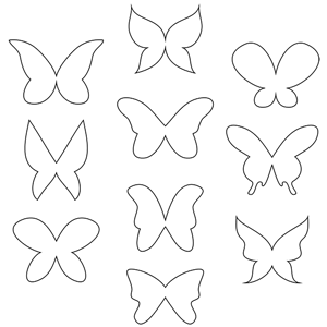 Small butterfly tattoo outline 0037