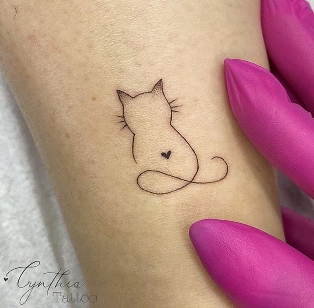 small cat tattoo 0013