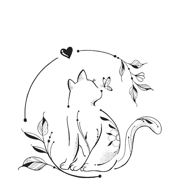 small cat tattoo 0025