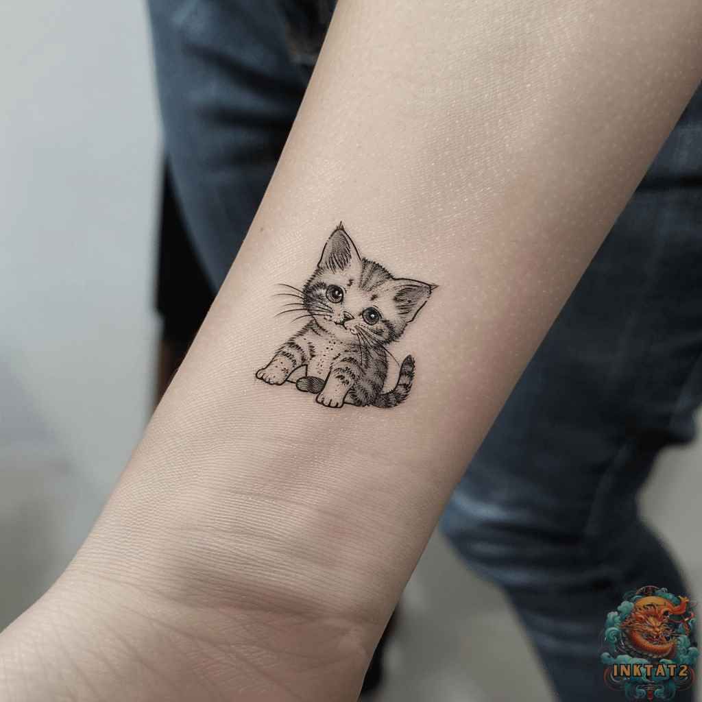 small cat tattoo 0064