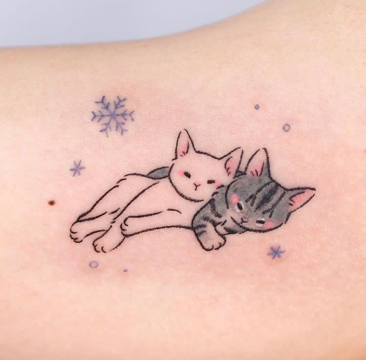 small cat tattoo 0088