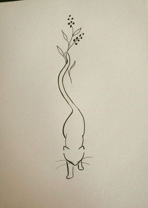 small cat tattoo 0092