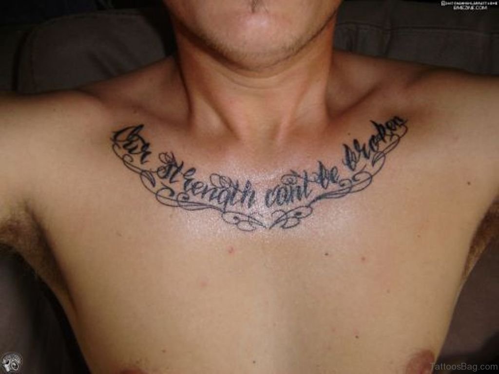 small chest quote tattoo 0075