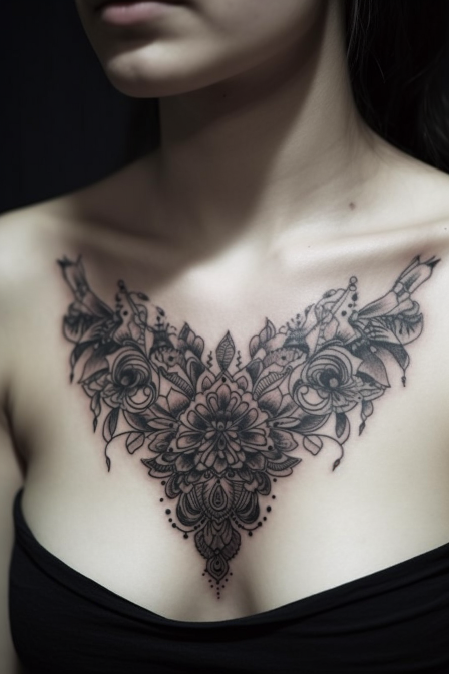 Small chest tattoo 0016