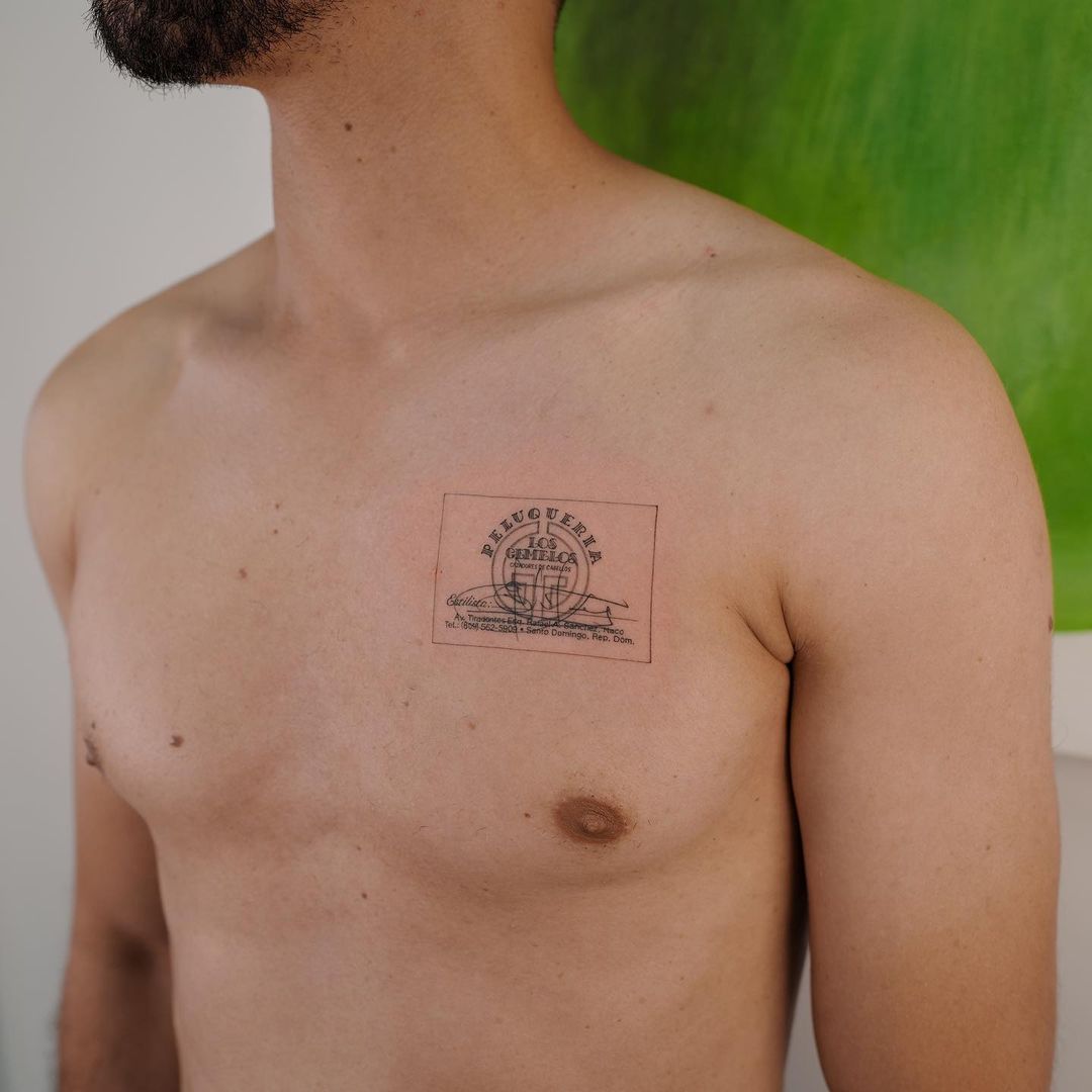 Small chest tattoo 0046