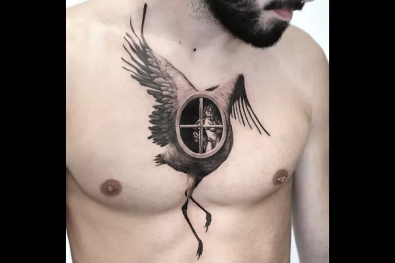 Small chest tattoo 0067