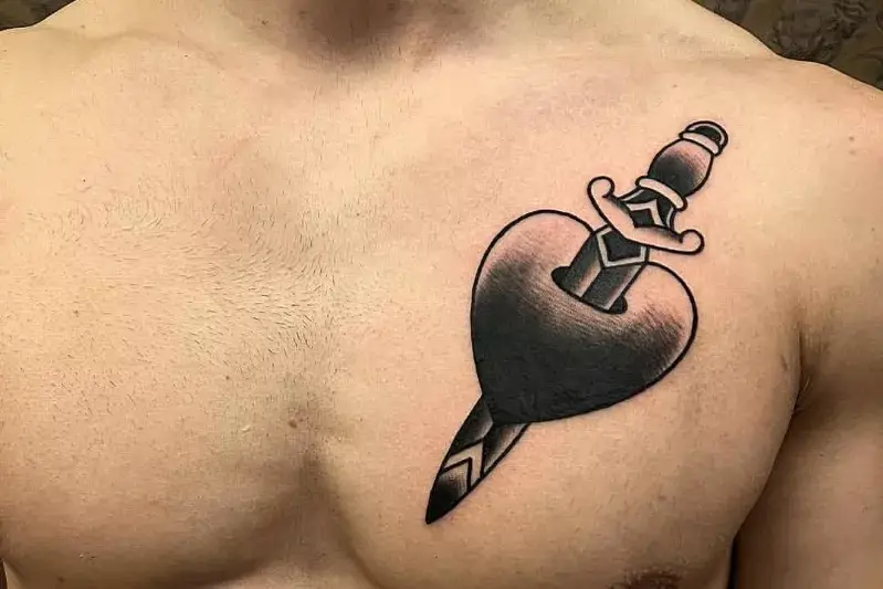 Small chest tattoo 0075