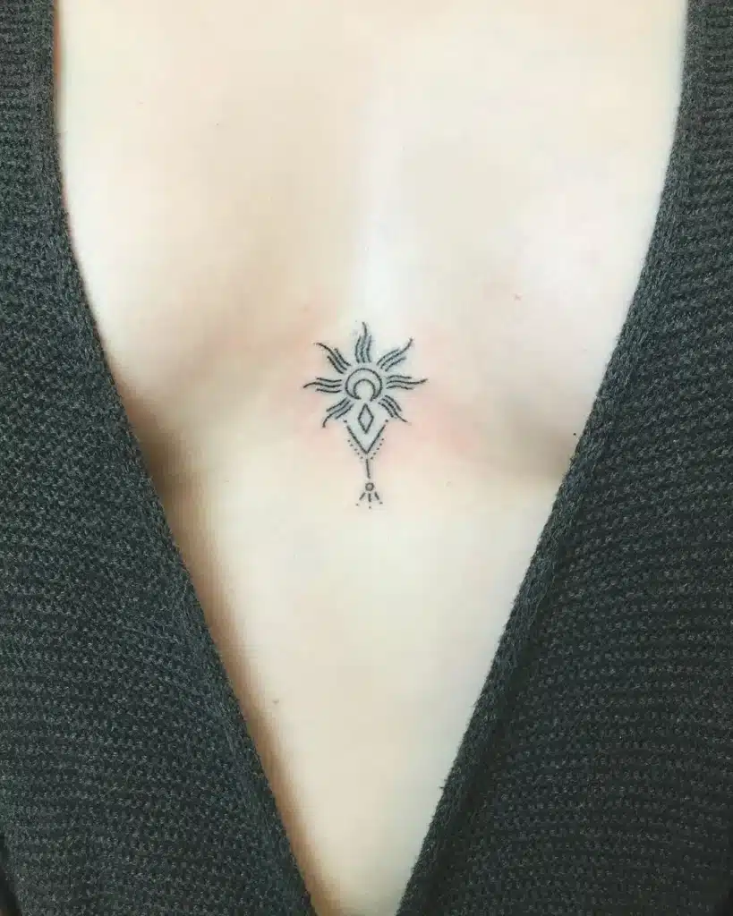 Small chest tattoo 0095