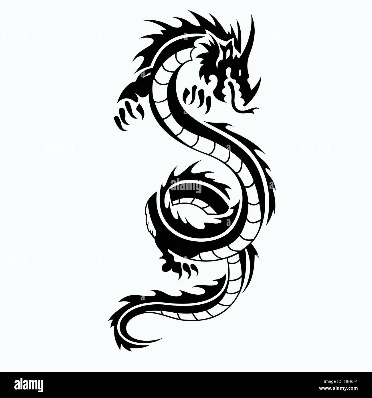 small Chinese dragon tattoo concepts