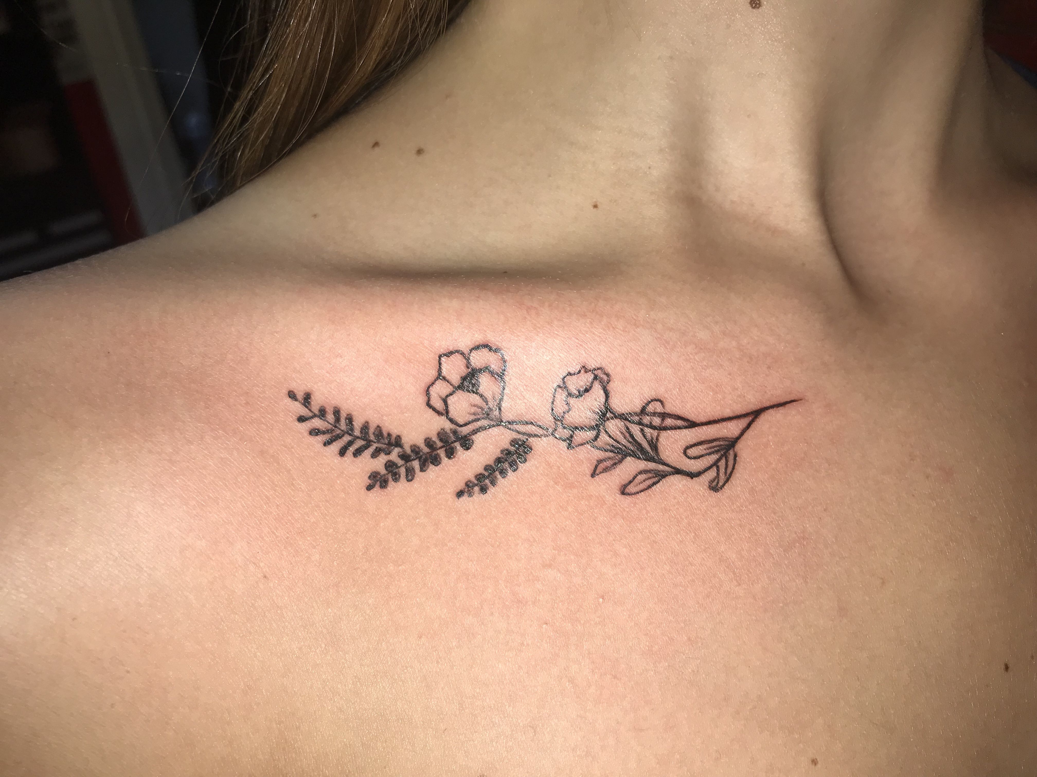 small collarbone tattoo 0017