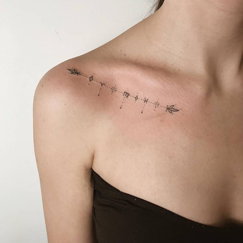 small collarbone tattoo 0041