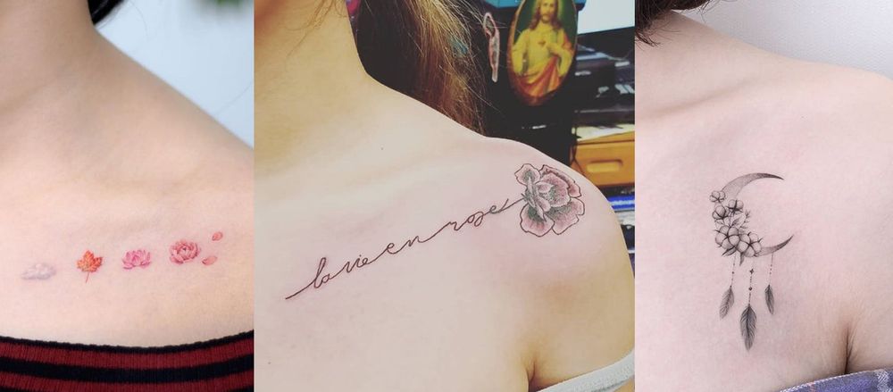 small collarbone tattoo 0045