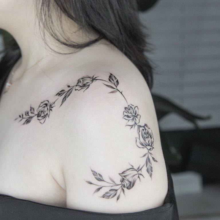 small collarbone tattoo 0067