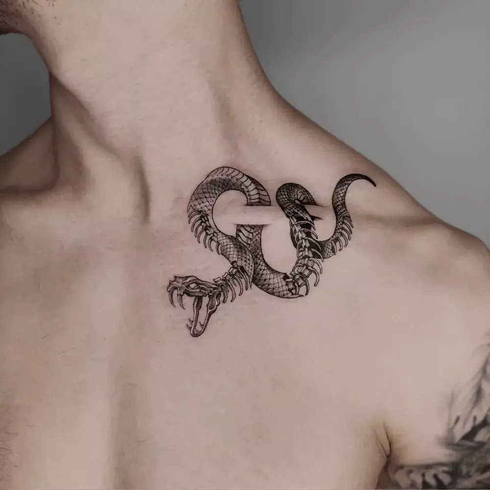 small collarbone tattoo 0086