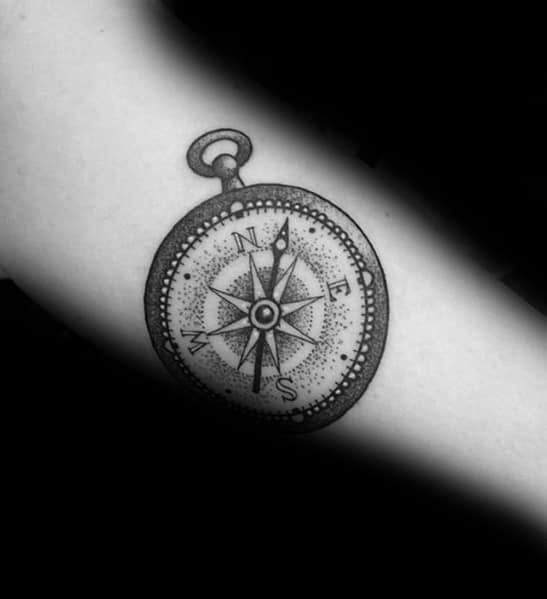 Small compass tattoo 0012