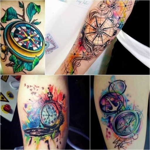 Small compass tattoo 0027