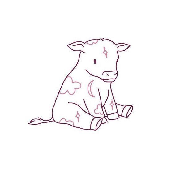 small cow tattoo 0011