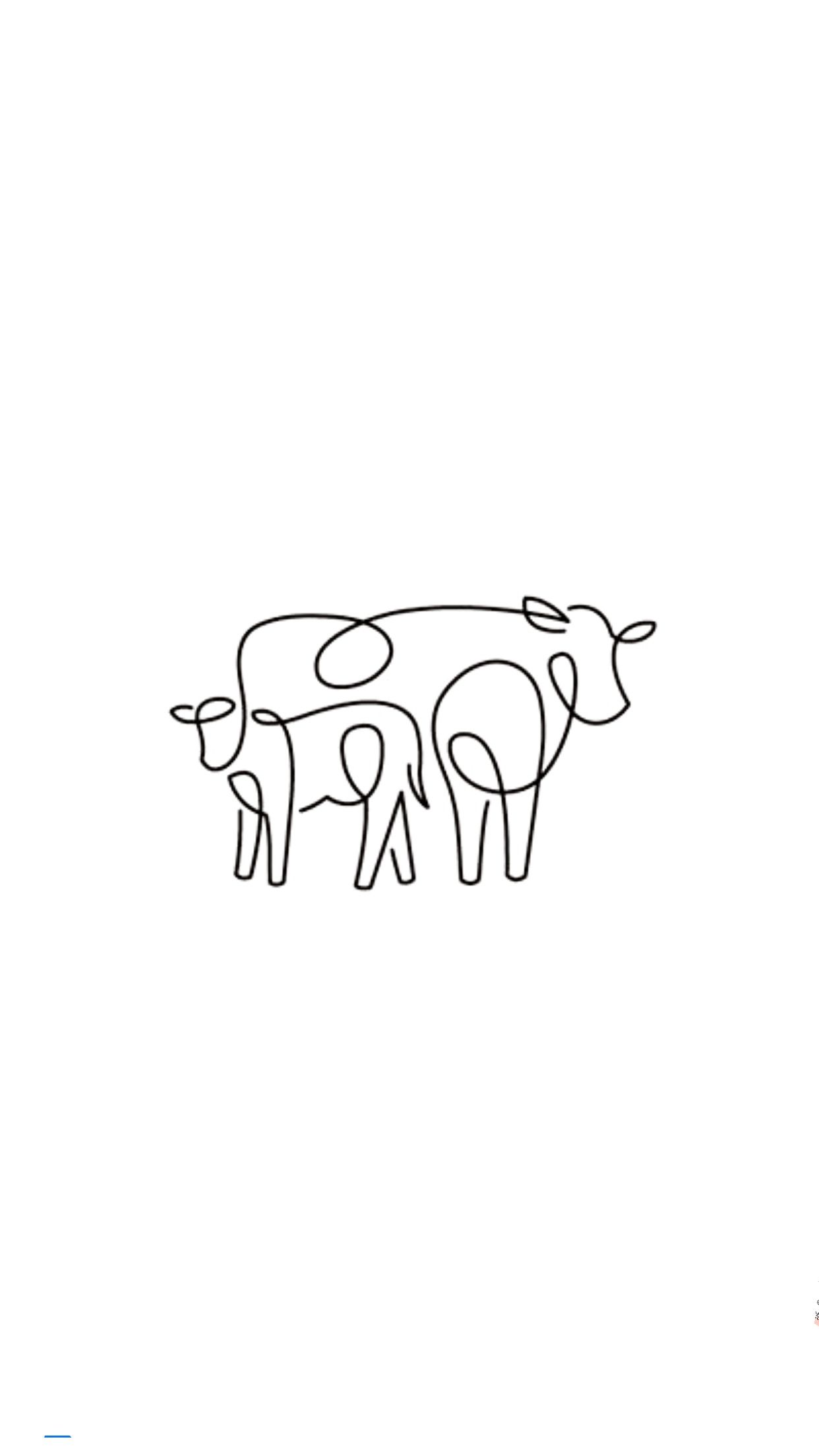 small cow tattoo 0013