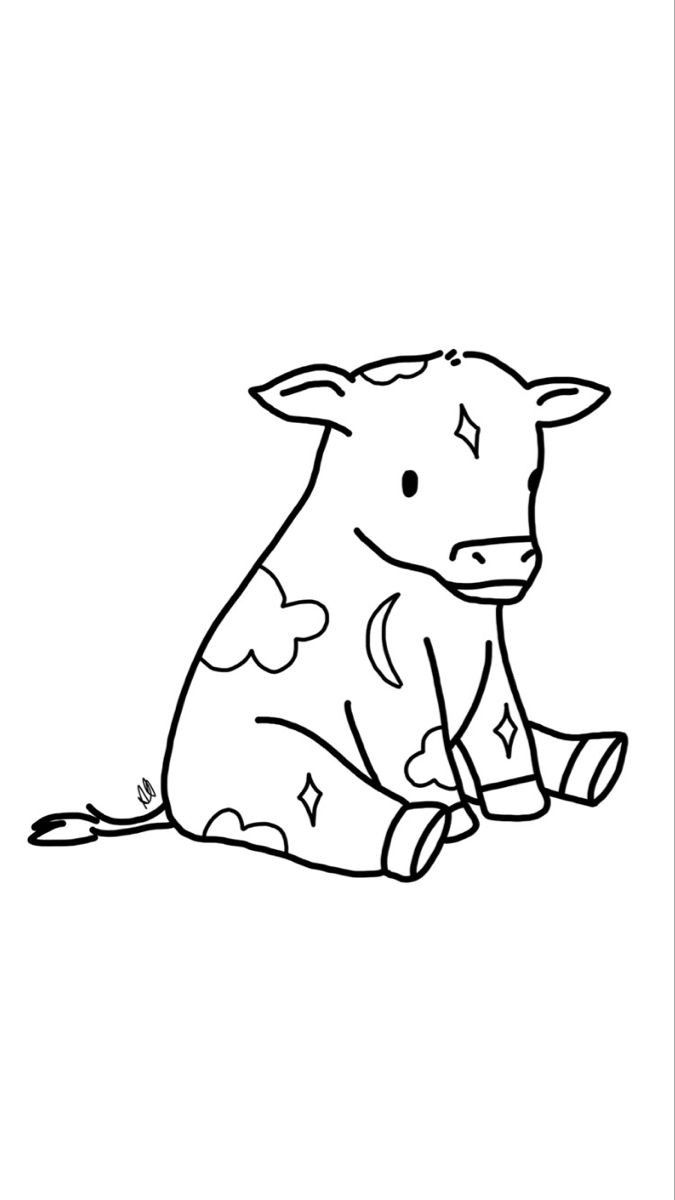 small cow tattoo 0024