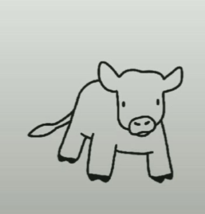 small cow tattoo 0030