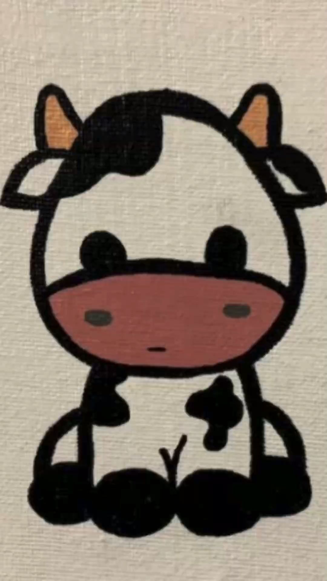 small cow tattoo 0047