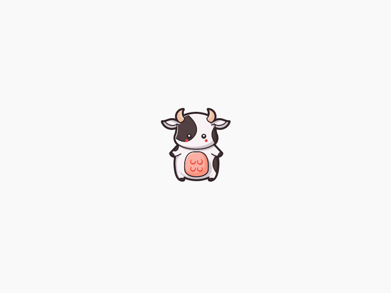 small cow tattoo 0057